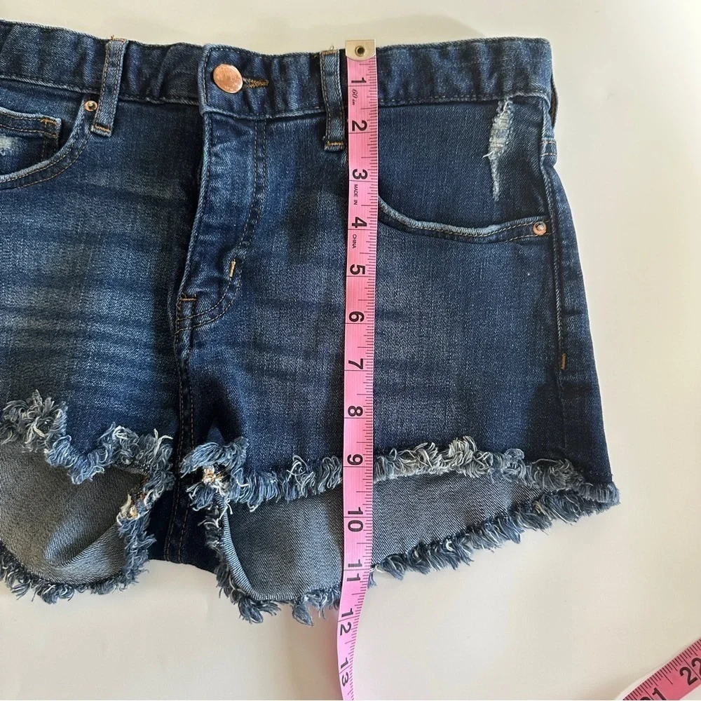 H&M Denim Raw Edge Cutoff Shorts Sz 4
